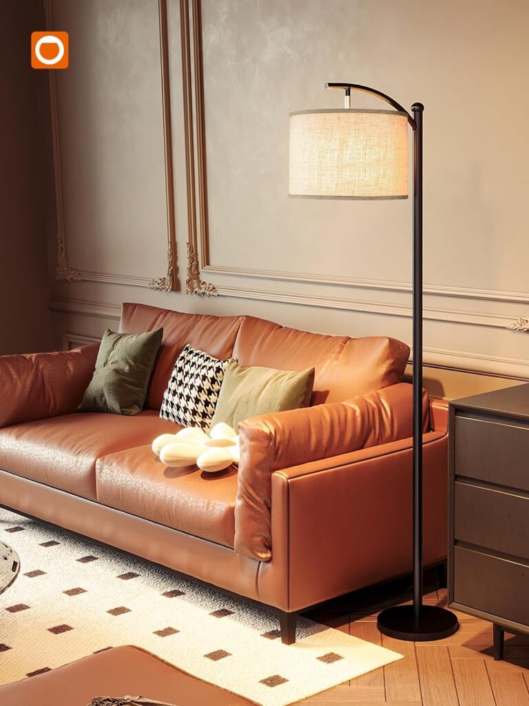 addlon Floor Lamp with Linen lampshade