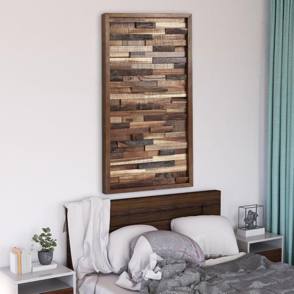 Beeveer geometric wood wall art